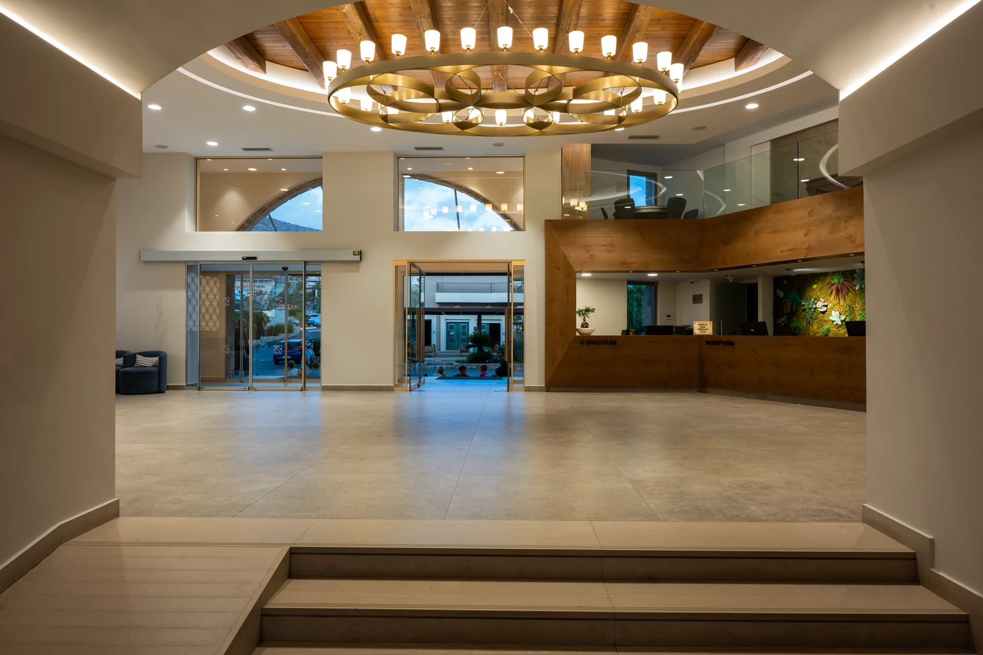 Bright main reception